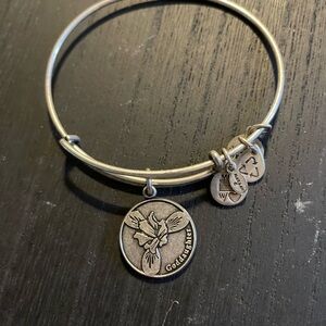 Alex and Ani Silver Positivity Charm Bangle Goddaughter